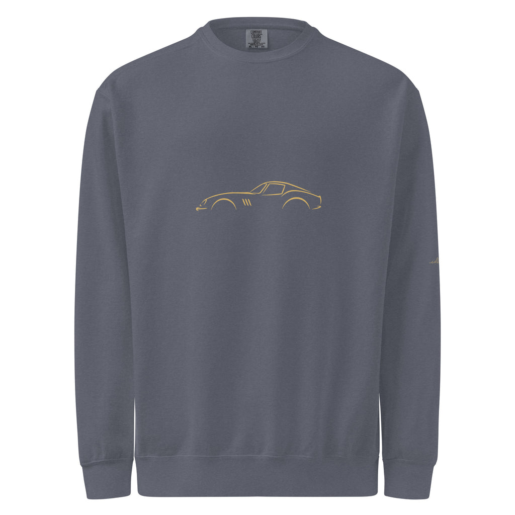 Ferrari 250 GTO Garment-Dyed Sweatshirt in Denim — front view
