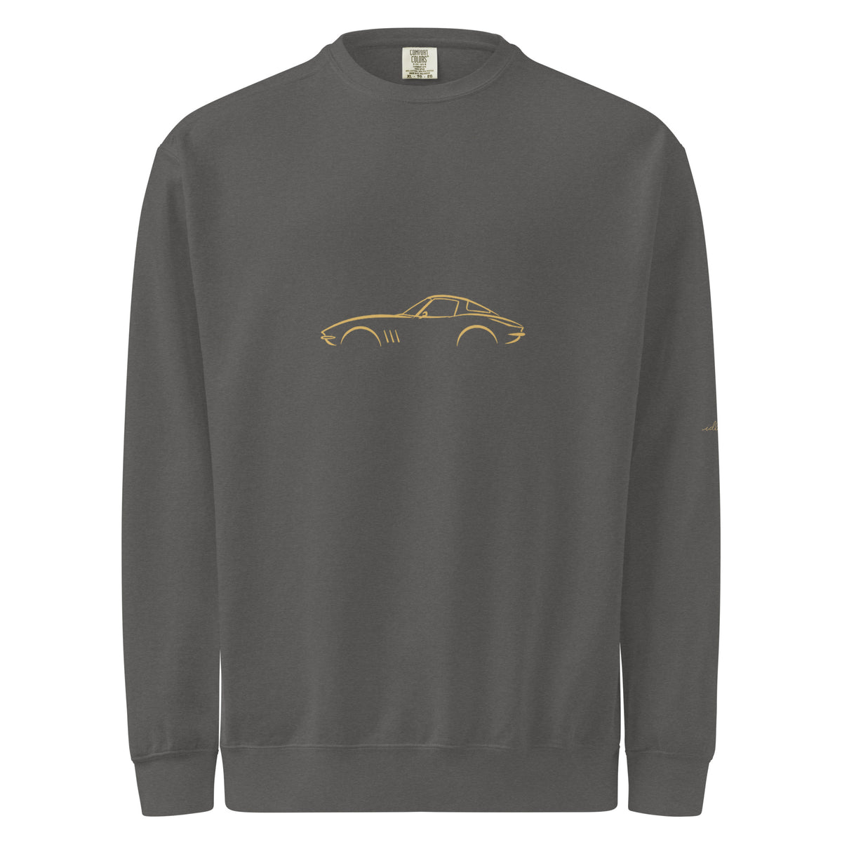 Chevrolet Corvette (C2) Garment-Dyed Sweatshirt in Pepper — front view
