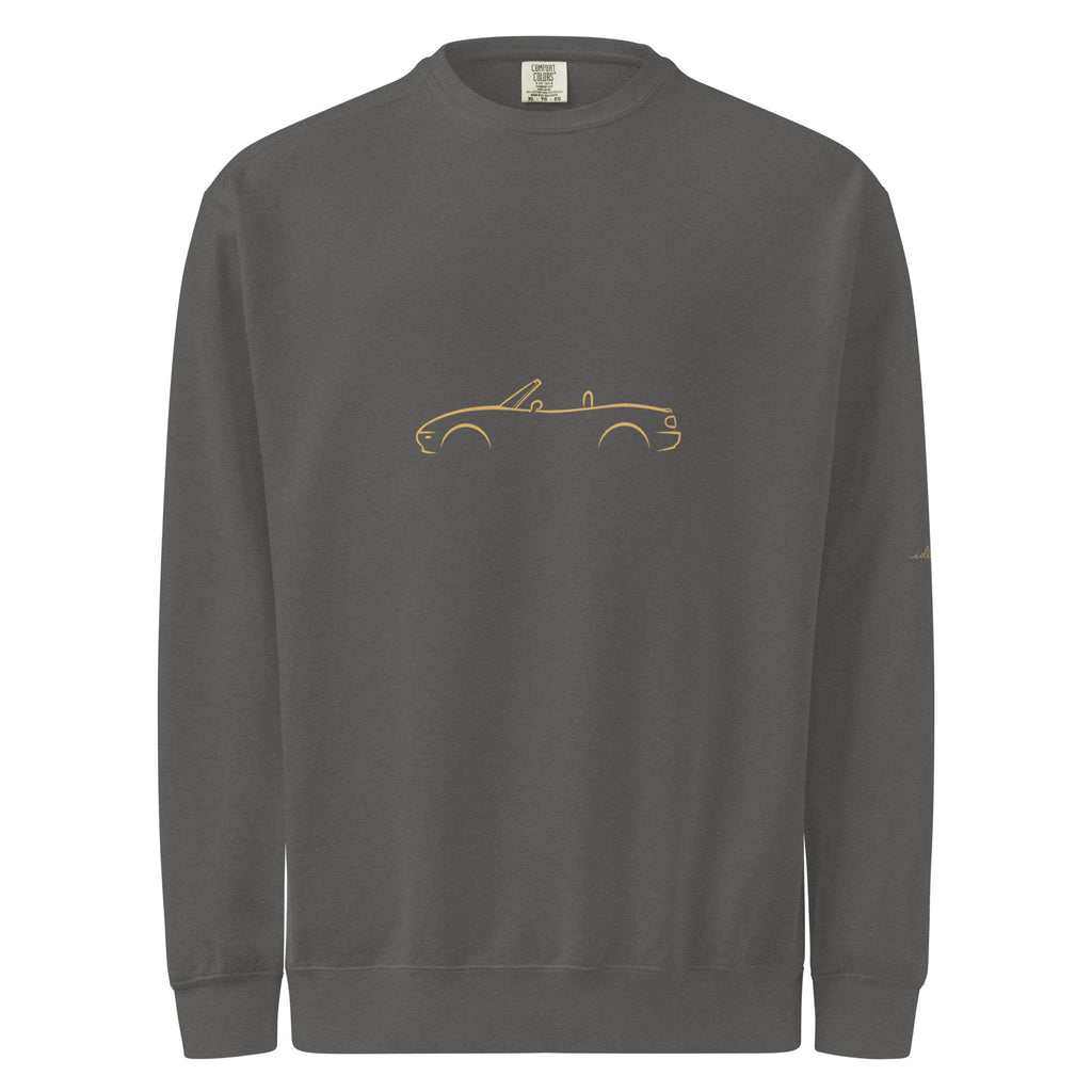 Mazda MX-5 (NA) Garment-Dyed Sweatshirt in Pepper — front view