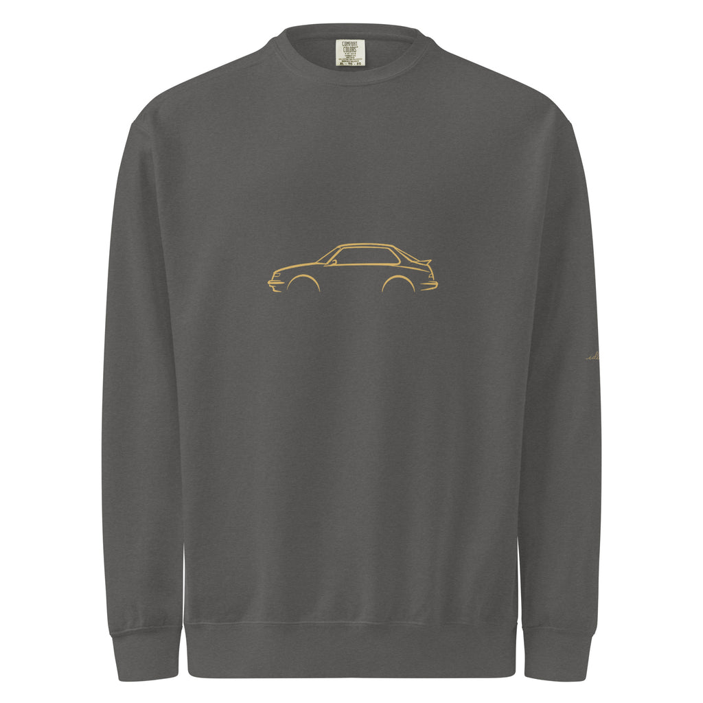 Saab 900 Turbo Garment-Dyed Sweatshirt in Pepper — front view