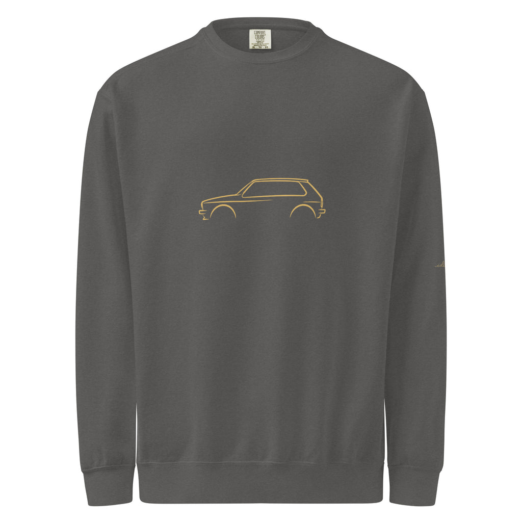 Volkswagen Golf GTI Mk1 Garment-Dyed Sweatshirt in Pepper — front view