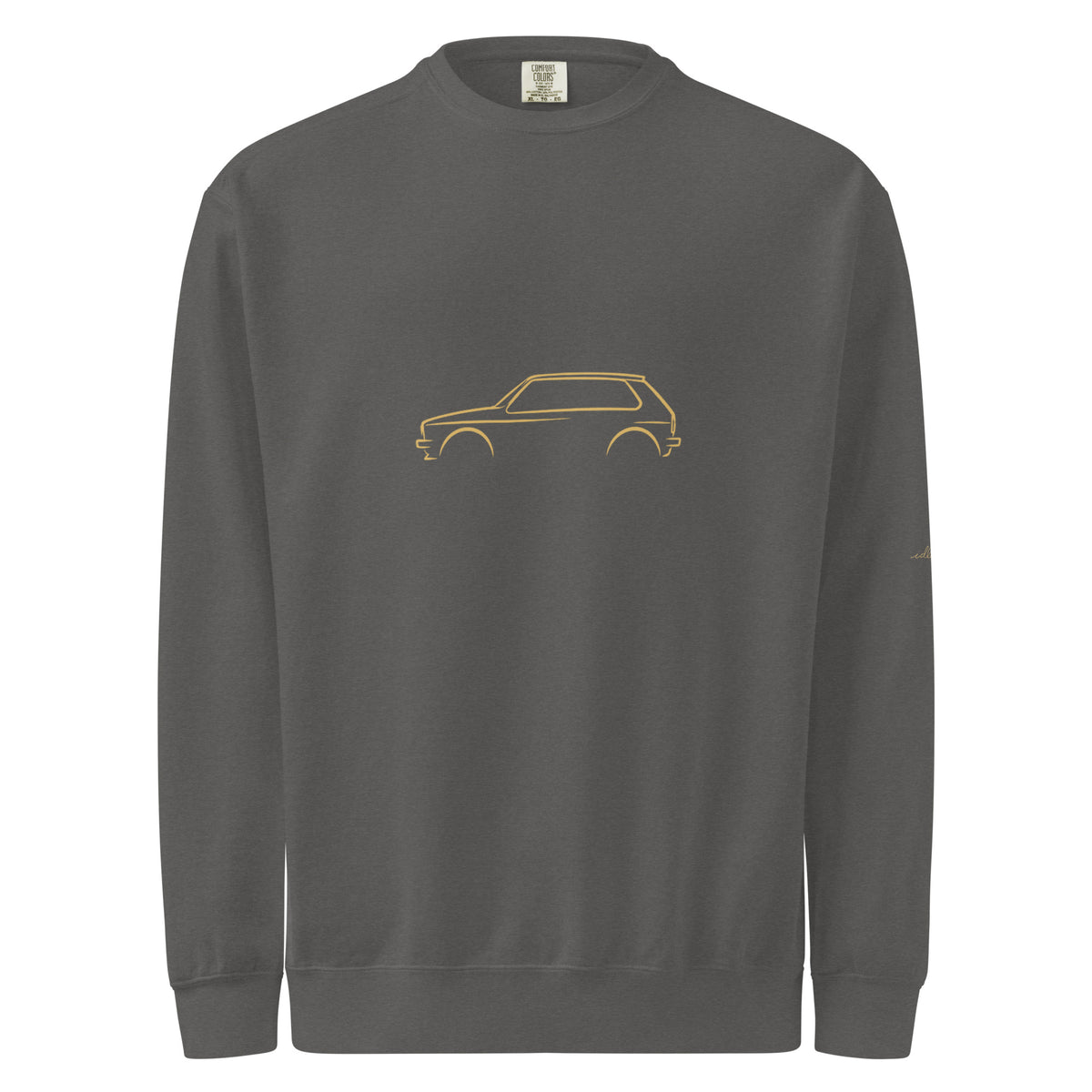 Volkswagen Golf GTI Mk1 Garment-Dyed Sweatshirt in Pepper — front view