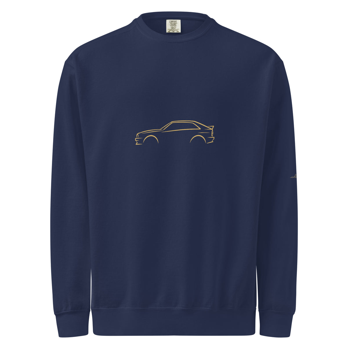Audi Ur-quattro Garment-Dyed Sweatshirt in True Navy — front view