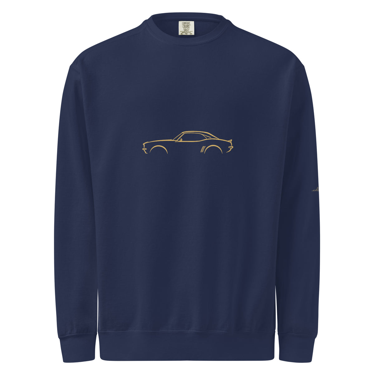 Chevrolet Camaro (1969) Garment-Dyed Sweatshirt in True Navy — front view