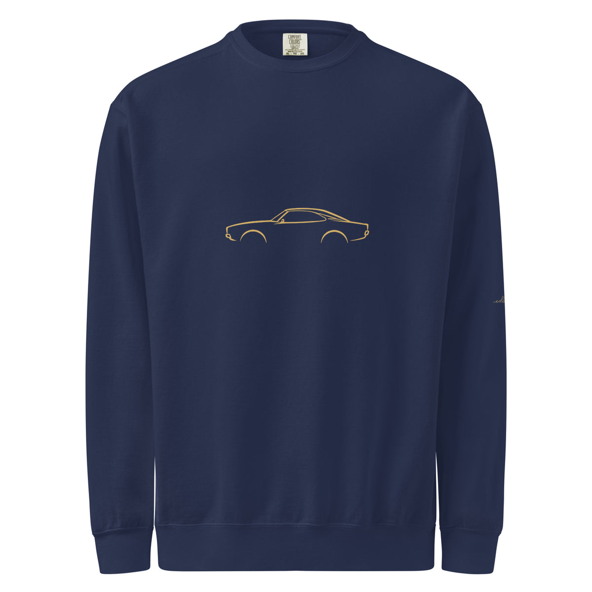 Dodge Charger (1969) Garment-Dyed Sweatshirt in True Navy — front view
