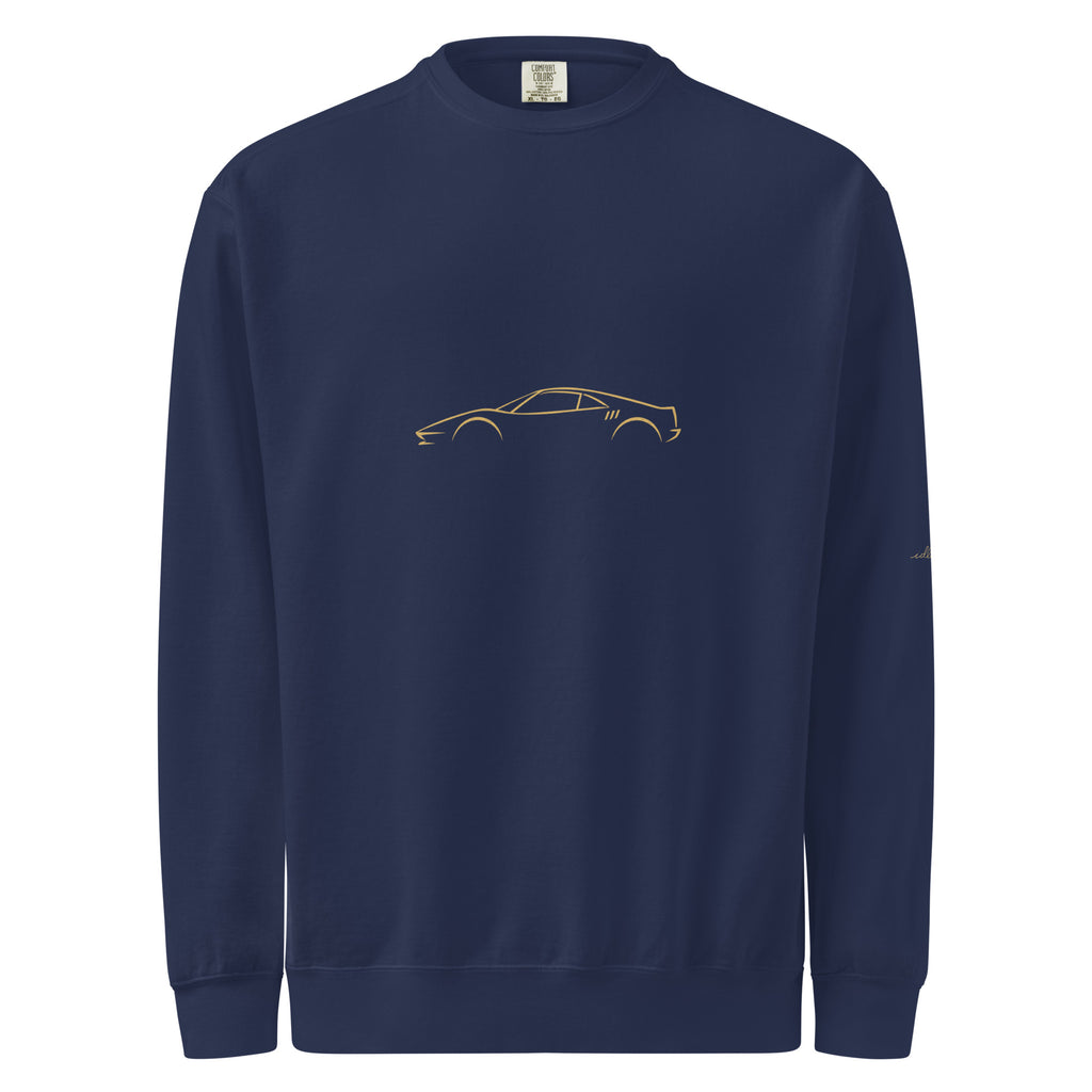 Ferrari 288 GTO Garment-Dyed Sweatshirt in True Navy — front view