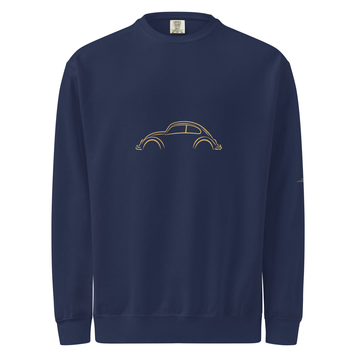 Volkswagen Beetle Garment-Dyed Sweatshirt in True Navy — front view
