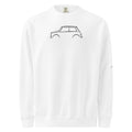 Classic Mini Cooper Garment-Dyed Sweatshirt in White — front view