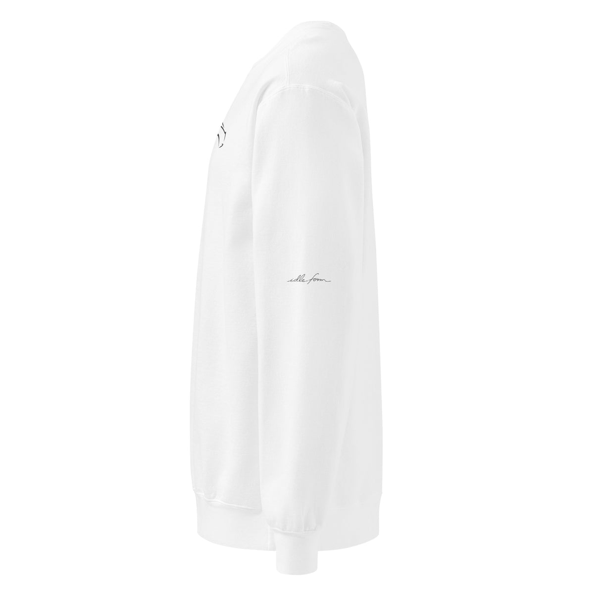 Ferrari 250 GTO Garment-Dyed Sweatshirt in White — left sleeve logo view
