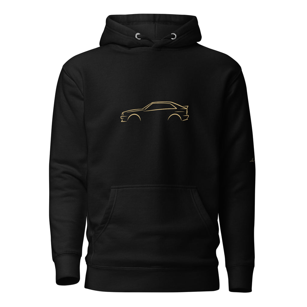 Audi Ur-quattro Premium Hoodie — Core Colors in Black — front view
