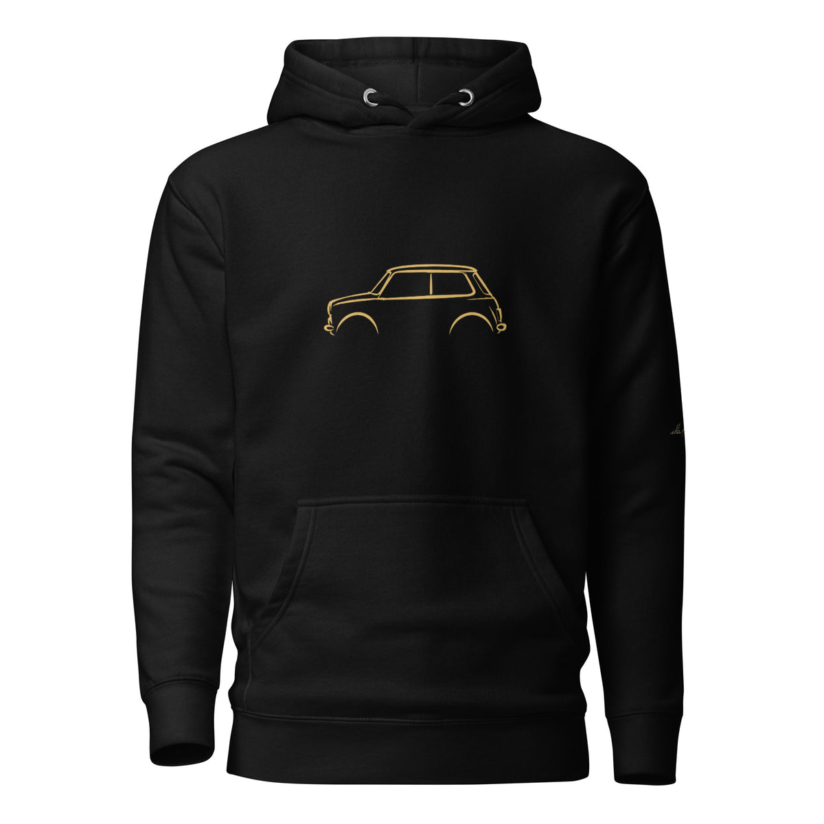 Classic Mini Cooper Premium Hoodie — Core Colors in Black — front view
