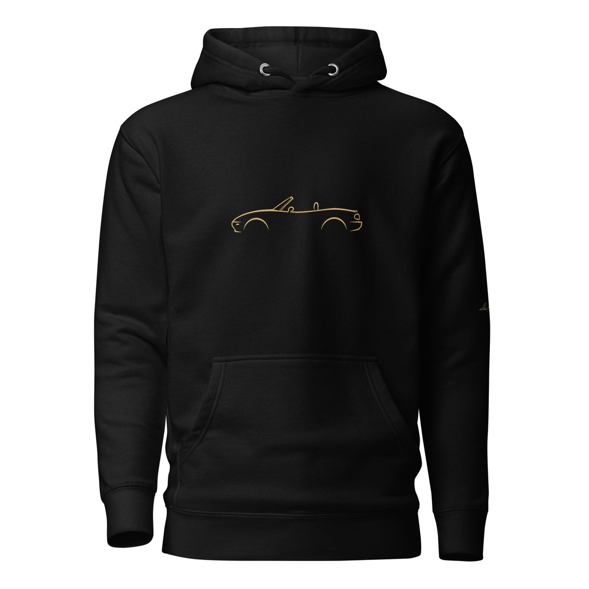Mazda MX-5 (NA) Premium Hoodie — Core Colors in Black — front view