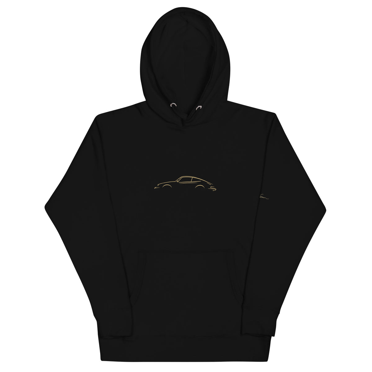 Porsche 911 (G-Series) Premium Hoodie in Black — front view