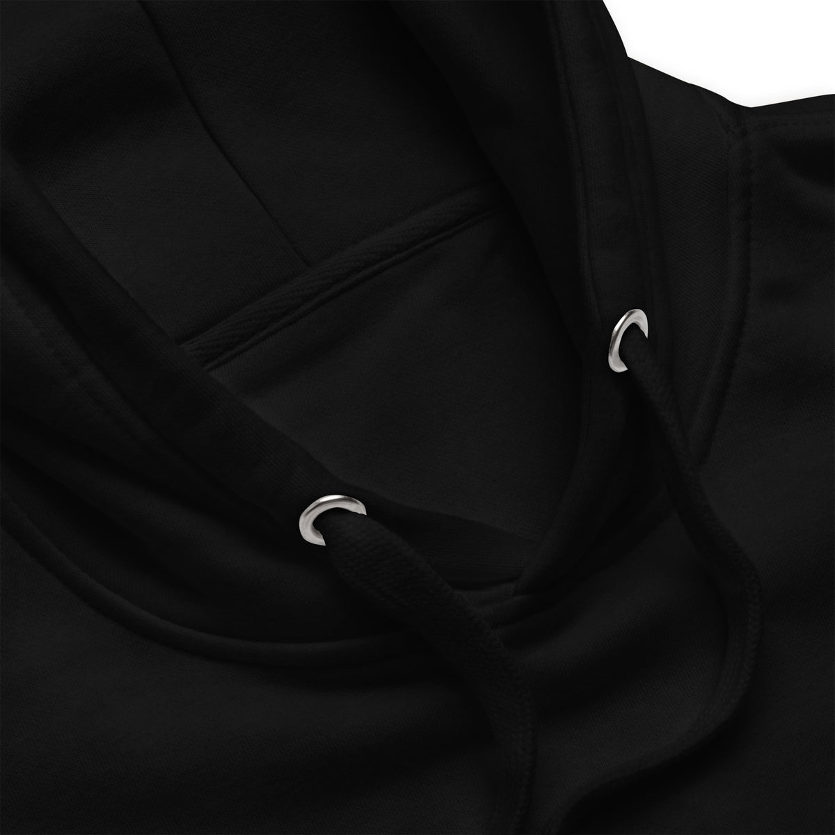 Porsche 911 (G-Series) Premium Hoodie in Black — close-up of hood and drawstring construction