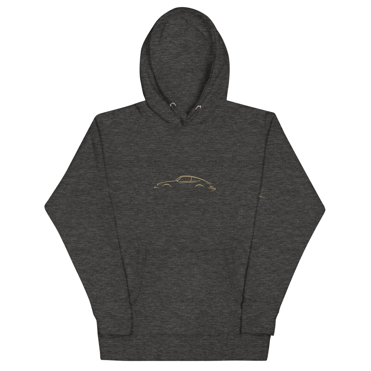 Porsche 911 (G-Series) Premium Hoodie in Charcoal Heather — front view
