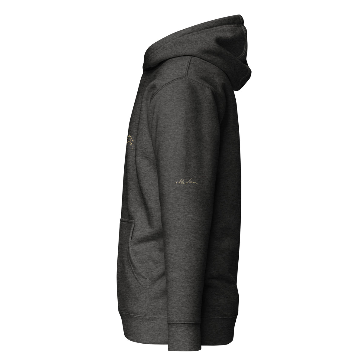 Ferrari 288 GTO Premium Hoodie — Core Colors in Charcoal Heather — left sleeve view