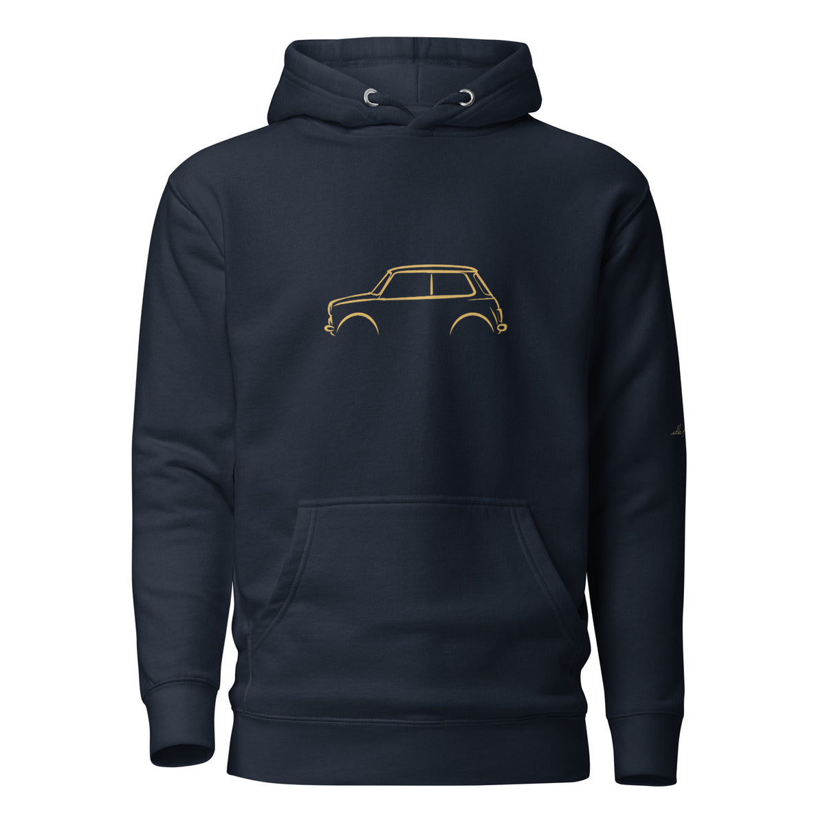 Classic Mini Cooper Premium Hoodie — Core Colors in Navy Blazer — front view
