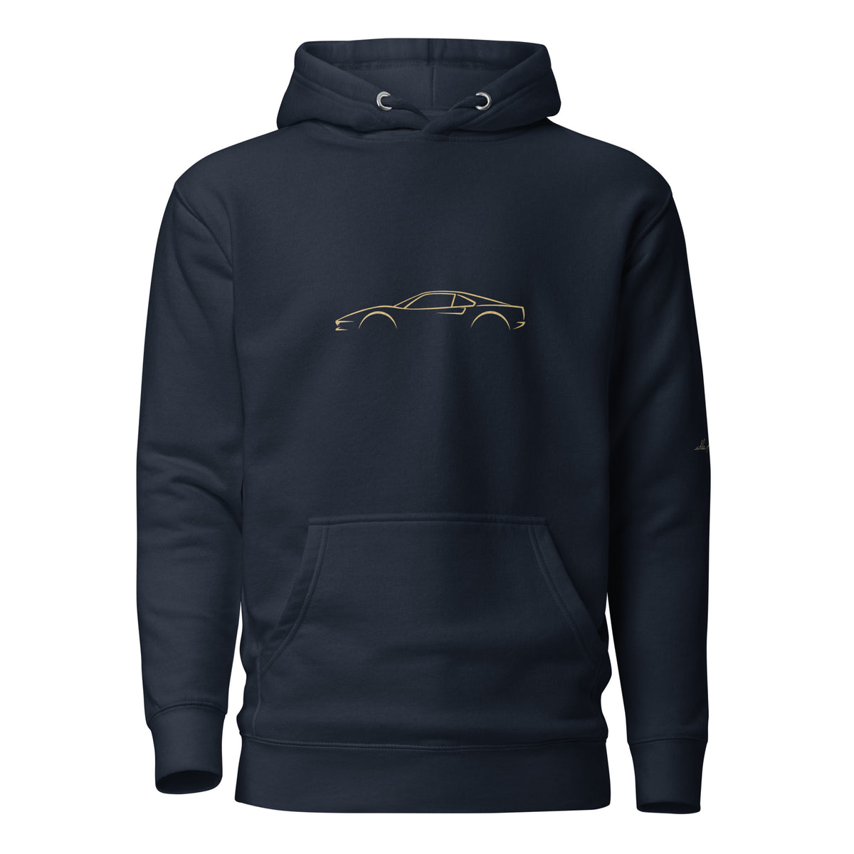 Ferrari 308 GTB Premium Hoodie — Core Colors in Navy Blazer — front view