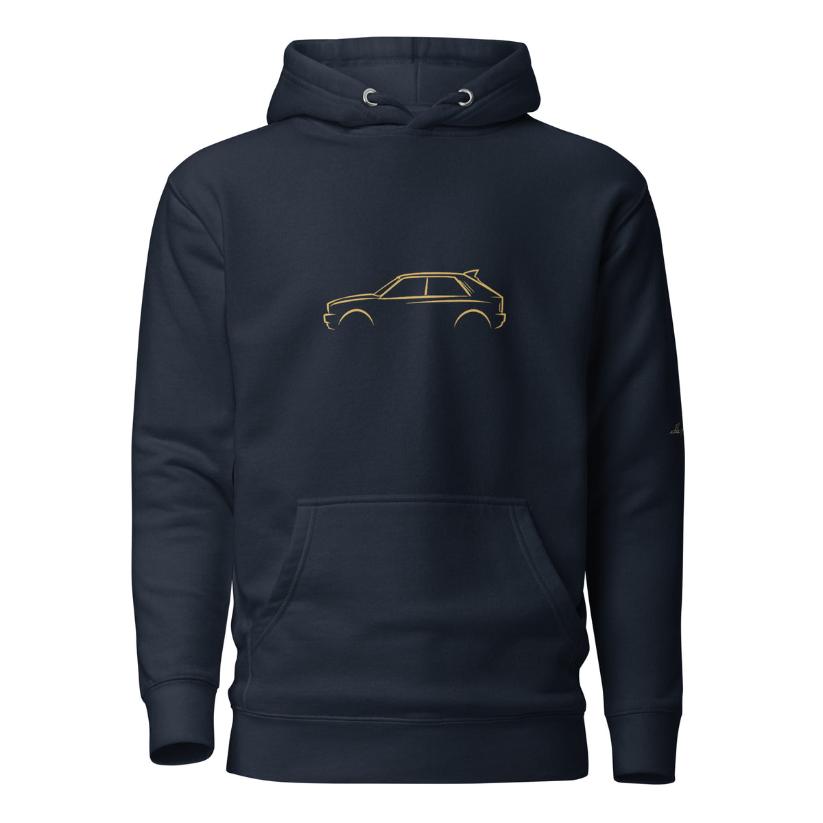 Lancia Delta Integrale Evo Premium Hoodie — Core Colors in Navy Blazer — front view