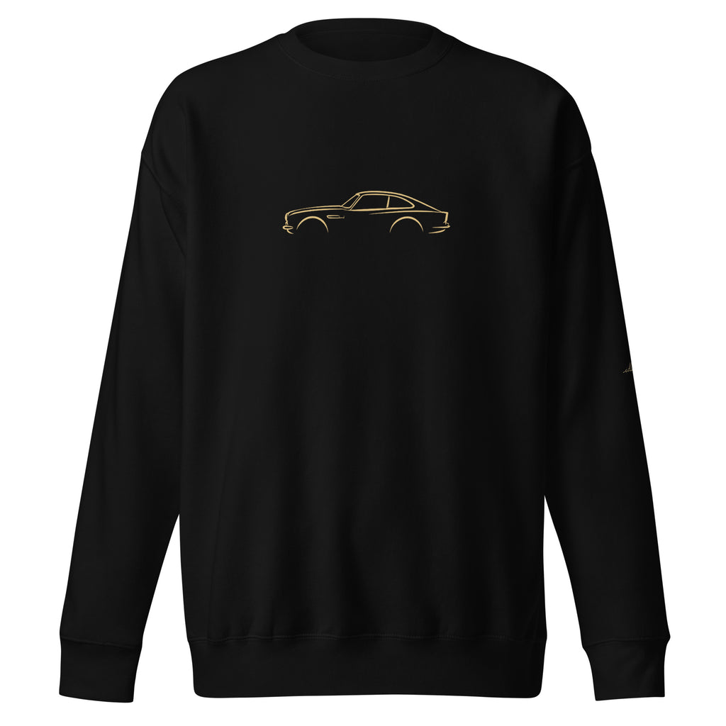 Aston Martin DB5 Premium Sweatshirt — Core Colors in Black — front view
