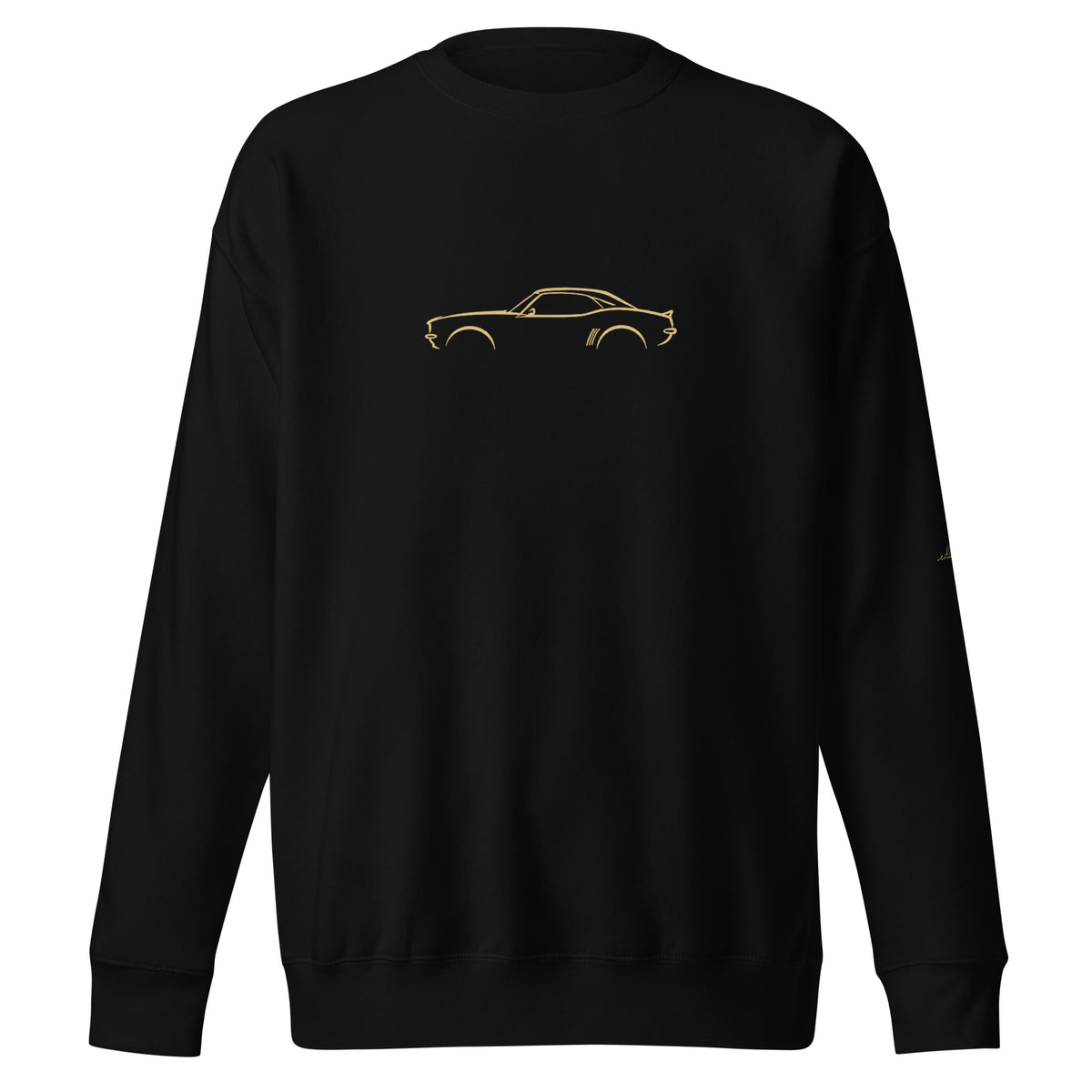 Chevrolet Camaro (1969) Premium Sweatshirt — Core Colors in Black — front view