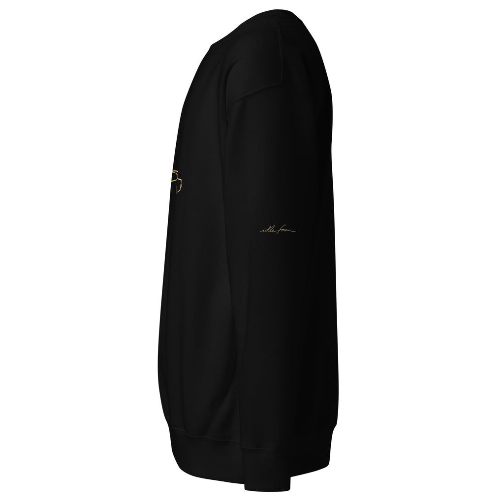 Dodge Charger (1969) Premium Sweatshirt — Core Colors in Black — left sleeve view