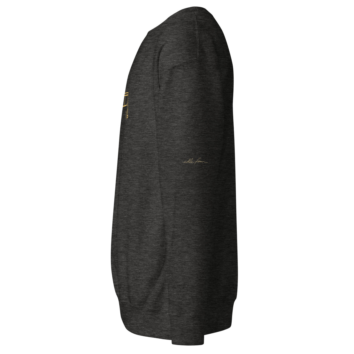 Classic Mini Cooper Premium Sweatshirt — Core Colors in Charcoal Heather — left sleeve view