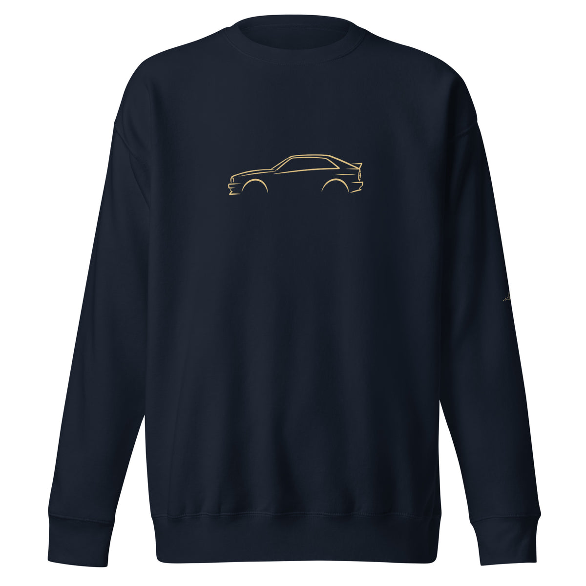 Audi Ur-quattro Premium Sweatshirt — Core Colors in Navy Blazer — front view